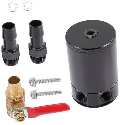 ULTECHNOVO Baffled Catch Can Con Serbatoio Due Porte Per Veicoli Di Separazione Facile Da Usare e Riutilizzabile Previene Accumulo Di Carbonio e Prolunga La Vita Del Motore