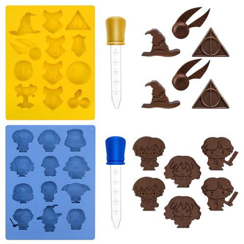 Bogoro 2 Stück Silikonform Pralinen,Schokoladenform,Schokoladenform Silikon,Silikonform Pralinen,Silikon Backform Praline,Wiederverwendbar, für Kuchen Dekoration, Süßigkeiten, Praline