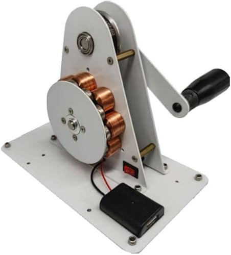 MAHWER Generatore a manovella, generatore a manovella da 50 W, generatore di interfaccia con Uscita CC di Ricarica USB 5,5-2,1, Generazione di energia di Emergenza