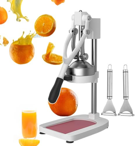 forplubossmmp Spremiagrumi Manuale | Spremiagrumi Professionale A Mano con Piastra di Pressatura da 12 Cm/4,7 Pollici per Uso Commerciale (Dimensioni: Bianco, Verde, Arancione),White