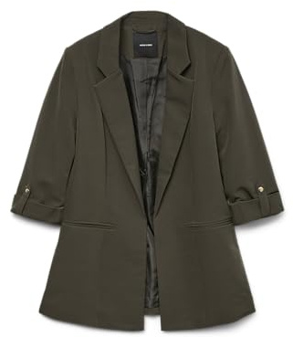 VERO MODA Vmgloria Slim Blazer Noos 3/4, Verde Oscuro, 40