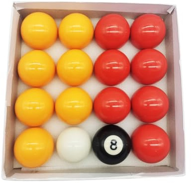 Hperu 16pcs Billard Zubehör Set, 2 Zoll Durchmesser Harzball -Poolbälle, Billardkugeln mit ausgewogenem Rolling für Billardbegeisterte, Billardkugeln, Poolbälle Billard Set