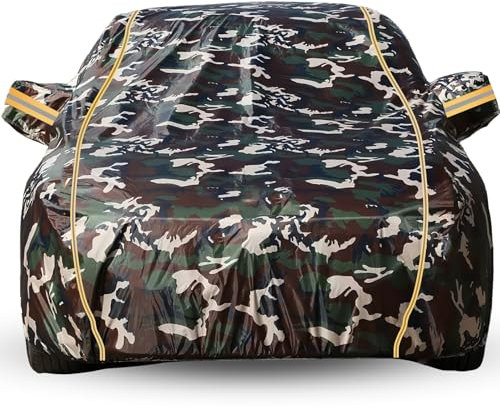 LinGKon Autoabdeckung Vollgarage für Mercedes CLA-Klasse 2013-2023 Autoabdeckung gegen Hagel Regen Sonne UV-Schutz Anpassung Autoabdeckung Wasserdicht Atmungsaktiv mit Reflektierenden Gurten(Camo)