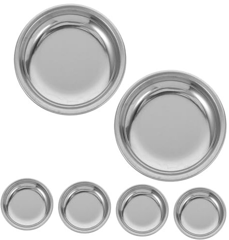 OFFSCH 6 Stück Teebeutel Untersetzer Edelstahl 6cm Tropfenfänger Abtropfschale Für Losen Tee Und Teesiebe