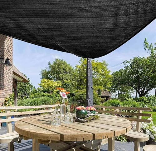 Rete Ombreggiante con Occhielli 12 Pin Rete Telo Tenda Ombreggiante Esterno Tessuto Ombreggiante Traforato Protezione Solare/Anti-UV 90% Rete Da Giardino Abbinati Al Tuo Giardino,black-2x5m