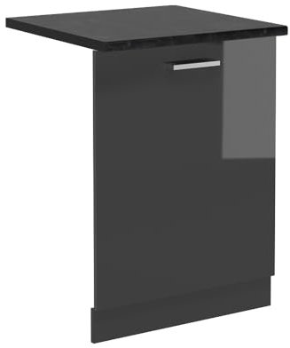 Vicco Coperchio per lavastoviglie R-Line, Antracite lucido, 60 cm, PL Antracite