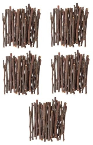 SHINEOFI 5 Sätze Fälschung Gefälscht Jumbo-klebestifte Ratte Kunst Weihnachten Basteln Bastelmaterial Weihnachten Steckblumen Holzstäbchen Lange Holzstäbe Diy -handwerk Hölzern 40 Stück * 5