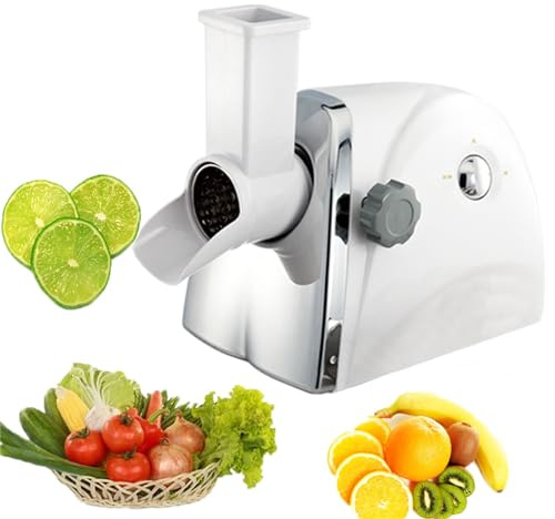 ZXCVBNMQ Râpe à Fromage électrique Coupe-Fromage électrique, 3 Lames rotatives en Acier Inoxydable, Peut être utilisé comme