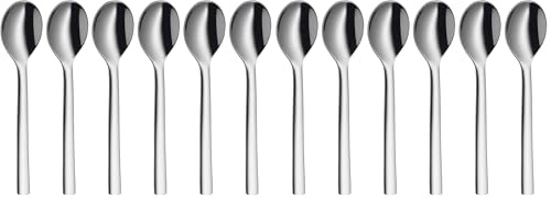 WMF Nuova Espressolöffel Set 6-teilig, Espressolöffel Cromargan Edelstahl poliert spülmaschinengeeignet, L 11 cm (Packung mit 2)