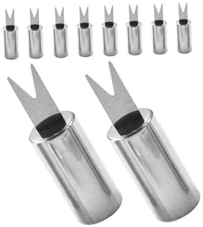 Holibanna 10pièces Brochettes De Barbecue Acier Inoxydable Support Pour Épis De Maïs Pique-épis Pour Grillades Accessoires De Cuisine Pour Barbecue Et Pique-