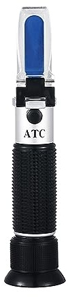RDVXI Rifrattometro, Rifrattometro Portatile for umidità del Miele 0-50% Misuratore di concentrazione di Acqua di Miele Tester di rifrazione for Strumenti di Apicoltura con ATC