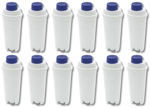 SOS Accessoire 12 Stück Ersatz Wasserfilter für DeLonghi ECAM, Eletta, Dinamica, DLSC002, Magnifica, ETAM Autentica und Dive Kaffeemaschinen