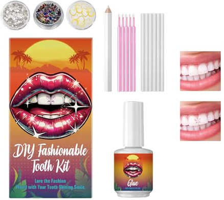 Kit de dentales - Kit profesional de piedras dentales | Joyas dentales con | de - Mucho Reflectivo | Dientes