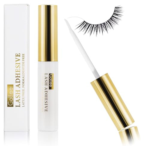 Lash Glue for Eyelash Clusters, False Eyelashes Gule Strip Eye Lash Glue for DIY Lash Extensions Super Strong Hold, Waterproof, Long Lasting Eyelash Adhesive for Lash Cluster Fast Drying Clear