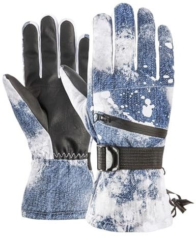Guanti da sci per uomini e donne, guanti invernali antivento impermeabili per snowboard e sport all'aria aperta (colore 3, XL)