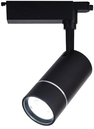 damastoreitalia Faretto LED su Binario Monofase 30W Nero, Spot Orientabile in Alluminio 2700 Lumen Luce Naturale 4000K per Interni (Nero, 30W, 4000, Kelvin)