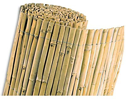 Mugar - Cañizo Nacional Caña Partida para exteriores en Rollo, Cerramientos naturales media caña 95% ocultación. Disponibles 1x5m, 1.5x5m, 2x5m (Rollo 1x5m)