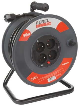 Perel Velleman ECR50N3 Enrouleur de câble 50 m – 3 G1,5 – 4 Prises ecr50 N3 177447