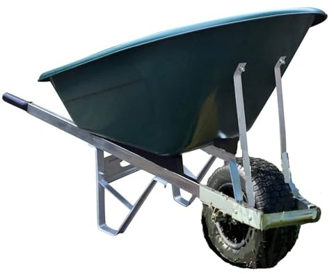 OX 160L Puncture Proof Wheelbarrow with Wide Boy Tyre (Green)