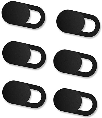 iVoler Webcam Cover, [6 Pezzi] Copri Webcam Slider Copertura Webcam Ultra Sottile Camera Cover per Laptop, PC, Computer Portatile, Phone, Tablet, Smartphones, Noteboook PRO - (Nero)
