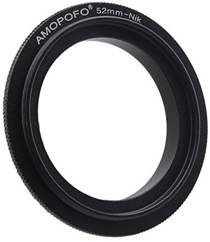 52 mm to Nik Retro Adapter Macro Reverse Ring Compatible with Nik-F DSLR Camera D3400 D500 D5 D7200 D810A D5500 D750 D810 D4S D3300 Df D5300 D610 D7100 D52 mm 000 D600 D3200