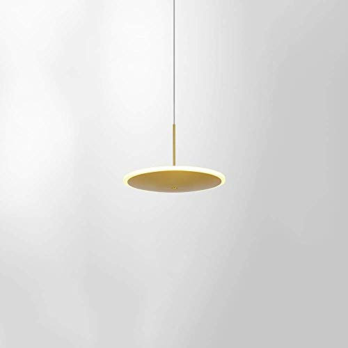Creativa LED de la lámpara de la lámpara pendiente de cadena individual de oro metal platillo volante de techo luz de techo elegante cocina moderna luz del dormitorio Linterna colgante Isla Araña