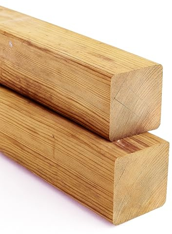 Gartenwelt Riegelsberger Pfosten Lärche Natur 90x90 mm 150 cm | Vierkantpfosten für Zaun Pergola & Konstruktion