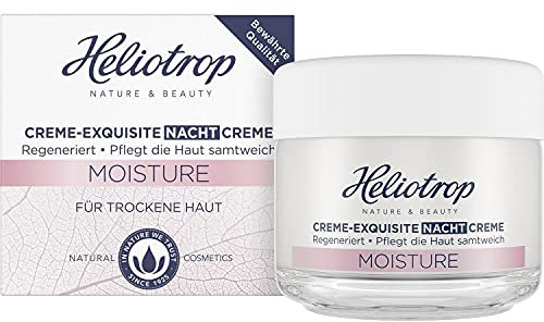 Heliotrop - Crema de noche para piel seca, cuidado facial con caléndula orgánica y aceite de ricino, crema hidratante, crema de noche, 1 x 50 ml