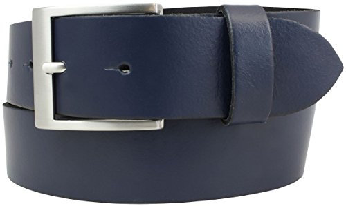 BELTINGER Gürtel Aus 100% Echtem Leder 4 cm | Jeans-Gürtel für Damen Herren 40mm | Spaltleder in 4cm | Marine 100cm