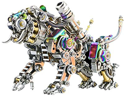 AKAYI 3D Metall Puzzle Mechanische Bengal Tiger Modell Kits, 700 Teile 3D Montage Modell Puzzle Set Ornaments Geschenk Spielzeug fur Kinder und Erwachsene