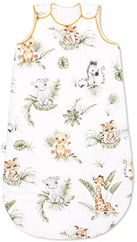 Pepi Schlafsack Baby 45 x 75 cm Afrimals Sommerschlafsack Baby - Musselin Decke Baby 100% Baumwolle - Antiallergische Füllung - Babyschlafsack 1 Tog - Schlafsack Baby 0-3 Monate