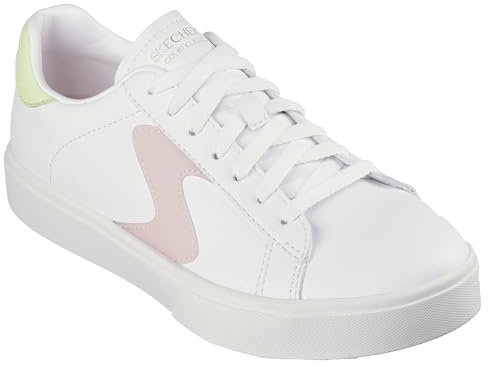 Skechers Sneakers da Donna, Bianco Rosa Lime, 41 EU