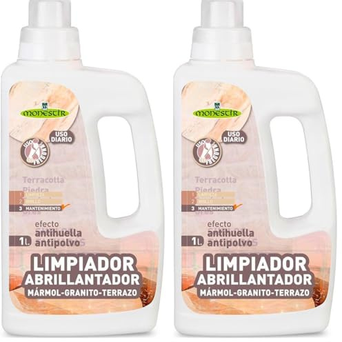 MONESTIR Limpiador abrillantador para Suelos de mármol, Granito y terrazo 1L (Paquete de 2)