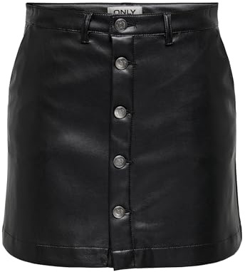 Only Femme Onlamazing-Liora Hw en Faux Cuir Jupe, Noir, L EU