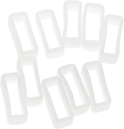 PULABO 10 pezzi/pezzo Supporto per cinturino per orologio in gomma siliconica Supporto per anello ad anello Bianco-22mm durevole