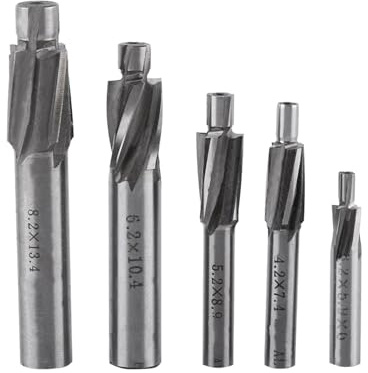 Fraise Fraise à Fond Plat Fraise 12 × 8×2 5 Pièces Fraise Fraise Fentes Outils M3 M8 4 Flûtes Hss-Al Fraisage Bits Fraisage Mèche Fraisée