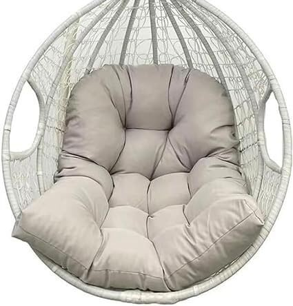 Dickere Kissen Für Hängesessel, Weiches Kissen Für Terrassenschaukel, Ersatzkissen Für Eiersessel, Eier-Hängemattenkissen Für Den Garten(Light Gray)
