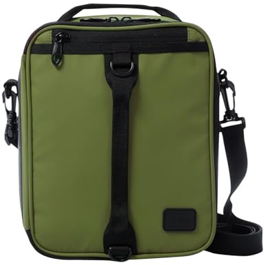 TOTTO - Bolsa Térmica Porta Alimentos 6 L, Modelo Olikos, 21 x 26 x 11 cm, Bolsa Comida Trabajo, Portameriendas Expandible, Asa de Mano, Correa Ajustable y Removible, Fácil de Limpiar, Color Verde