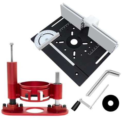 Mesa de fresadora Kit De Placa De Inserción De Mesa De Enrutador De Aleación De Aluminio, Base De Elevación De Enrutador De Madera For Herramienta De Trabajo DIY Para motores, máquinas de grabado y re