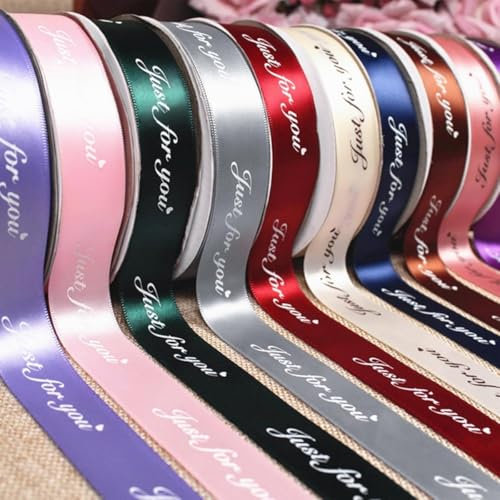 XFZDKJSD Personalisiertes Satinband mit Namen, individuelles Band mit Logo, personalisiertes bedrucktes Band, personalisiertes Geschenkband (90 m, 51 mm Band)