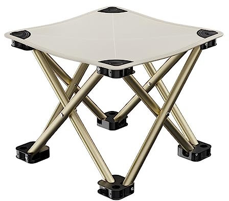 FUXIU Tragbarer Zusammenklappbarer Campingstuhl Freien Strandstuhl Zusammenklappbarer Fußhocker Wandern Zug Reisen Angelstuhl Werkzeuge