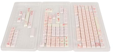 NutriEss 148 Keys PBT Keycaps Ergonomic Design Dye Sublimation Vivid Colors Cartoon Style Mechanical Keyboard Keycaps for Gaming PC Typing (Bunny)