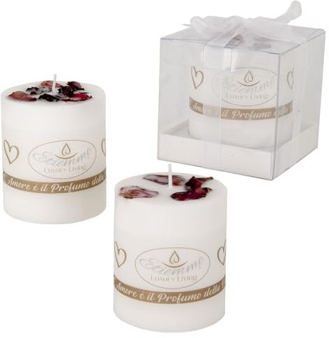 Doni Bomboniere Comunione 1 pz Candela Profumata con Scritta L Cresima Matrimonio Anniversario dei Fiori Idee Regalo Complete Originali Economiche