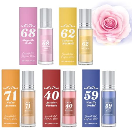 Parfum, 5 Stück Parfum Body Spray, Eau de Toilette Body Splash, Women's Parfum with Fresh-Fruity and Floral Fragrance Perfume Spray, Lang Anhaltender Duftspray (15ml, 5PCS)