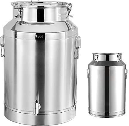 304 Edelstahl Milchtransportdosen 20L Milchkanne Topf mit versiegeltem Deckel und optionalem Wasserhahn
