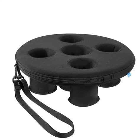 Hot Tub Floating Drink Holder - Waterproof Inflatable Beverage Tray, Multi-Cup Slots | Ideal for Poolside Relaxation, Beach Fun, and Holding Snacks and Drinks Securely