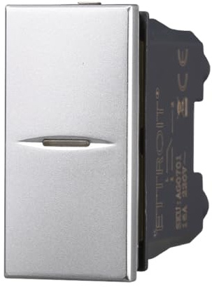 Deviatore assiale 16A, Moduli grigi, grigio, Compatibile Con BTicino Axolute, frutti, interruttori, pulsanti, deviatori, dimmer, sensori, PIR, buzzer, Per Placche originali e compatibili