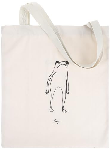 Ymapinc Waschbar Stofftasche Frosch Jutebeutel Stoffbeutel Damen Umweltfreundlich Baumwolltasche Große Kapazität Einkaufsbeutel für Täglichen Pendeln Einkauf(39 x 34cm)
