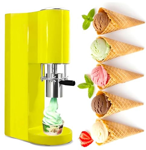 Máquina eléctrica profesional de prensa de helado, máquina de helado de arranque de un solo toque con moldes de acero inoxidable, máquina de postre comercial compacta para tiendas, fiestas, cafeterías