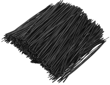 POPETPOP Fascette per Piante in Ferro Galvanizzato e Plastica Nero, 1000 Pezzi, Flessibili e Facili da Piegare per Giardinaggio e Fissaggio Cavi